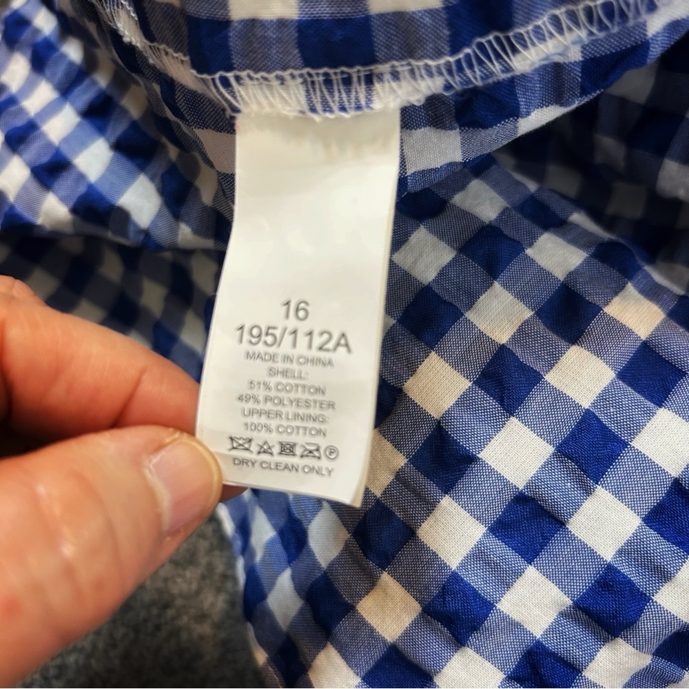 Kate Spade Blue and White Gingham Midi Dress - Picture 5 of 11